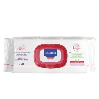 Влажные очищающие салфетки для чувствительной кожи малыша MUSTELA Cleansing Wipes 70 шт. 3504105029807 фото