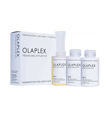 Дорожный набор для защиты волос во время покраски Olaplex Traveling Stylist Kit (1 x Olaplex No.1 Bond Multiplier 100 мл + 2 x Olaplex No.2 Bond Perfector 100 мл) 896364002374 фото