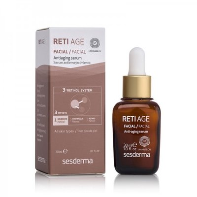 Антивікова сироватка для обличчя з трьома видами ретинолу Sesderma Reti Age Facial Antiaging Serum для всіх типів шкіри 30 мл 8429979417343 фото