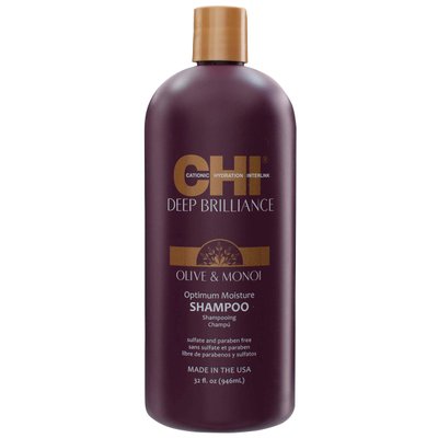 Шампунь для пошкодженого волосся CHI Deep Brilliance Olive & Monoi Optimum Moisture Shampoo 355 мл 633911778722 фото