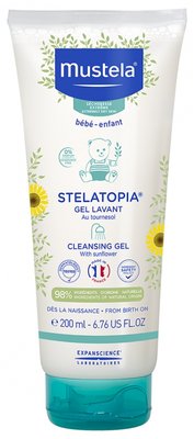 Гель для душу для сухої та атопічної шкіри Mustela Stelatopia Cleansing Gel With Sunflower 200 мл 3504105033637 фото